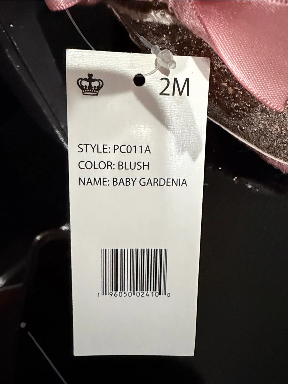Juicy Couture Pink Glitter Baby Booties with Faux Fur Trim
